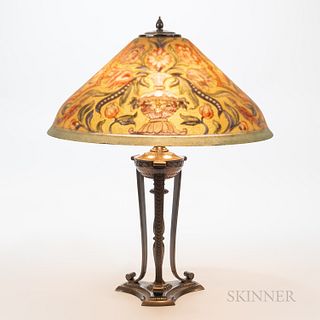 Pairpoint Table Lamp with Corcova Pattern Carlisle Shade