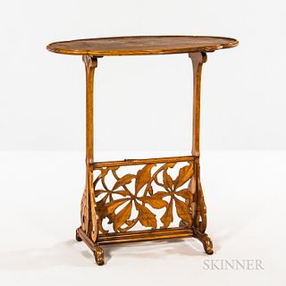 Emile Galle Art Nouveau Marquetry Occasional Table