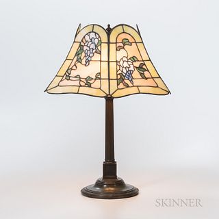 Duffner and Kimberly Table Lamp with Wisteria Mosaic Glass Shade