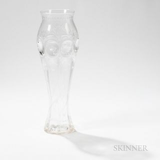 Steuben Blown and Engraved Glass Vase