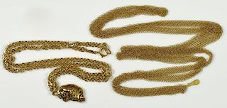 2 Tiffany Necklaces, 18K Peretti Mesh