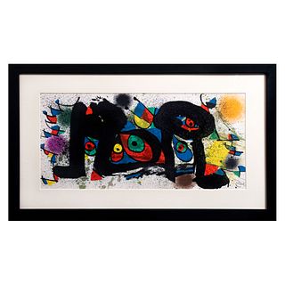 JOAN MIRÓ. Miró Sculptures II, 1974 - 1980. Firmada en plancha. Litografía sin número de tiraje. 26.5 x 55 cm.