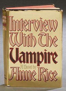Book- Interview with a Vampire, by Anne Rice, Fourth Printing, August 1976, published by Alfred A. Knopf, New York, signed on the title page by the au