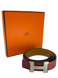 Hermes Leather Reversible Constance H Belt 24mm Size 80