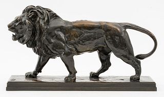Antoine-Louis Barye Lion Bronze Sculpture