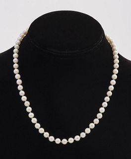 Vintage 14K Gold 5.5mm Cultured Pearl Necklace