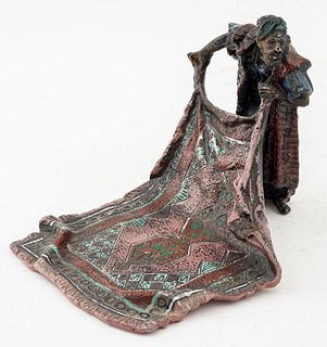 Franz Bergman "Carpet Seller" Bronze Sculpture
