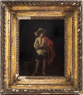 Eduardo Zamacois 'Portrait of a Soldier' Oil, 1864