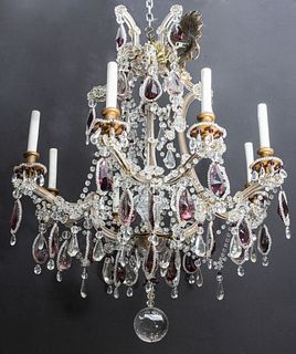 French Maria Theresa Manner Crystal Chandelier