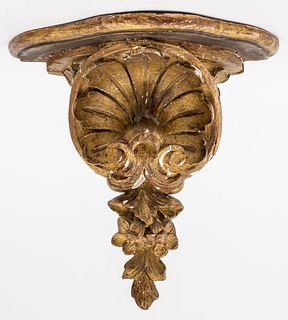 Baroque Style Carved Giltwood Wall Bracket