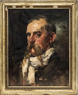 Frederick W. Freer Portrait of a Man Oil on Canvas