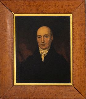 19th C. Portrait of Gentleman Oil on Canvas