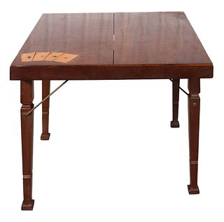 Classical Manner Wood Inlay Folding Card Table