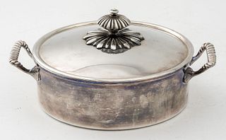 RM Italy Silverplate Lidded Round Handled Server
