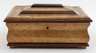 English Victorian Burlwood Casket Box