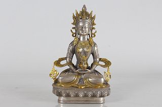 A Chinese Religious Fortune Buddha Statue 