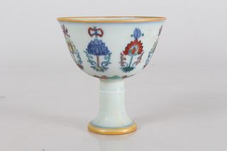 A Chinese Ancient-framing Fortune Porcelain Cup 