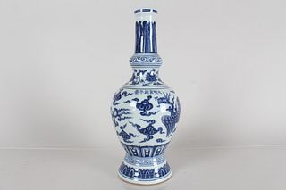 A Chinese Phoenix-fortune Porcelain Vase 