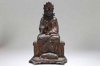 Chinese Religious Fortune Statue 