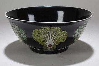A Chinese Cabbage-fortune Porcelain Fortune Bowl