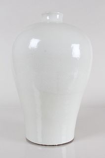 A Chinese White-coding Porcelain Fortune Vase 