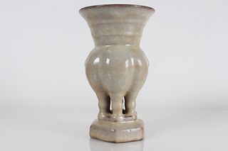 A Chinese Hexa-fortune Crackglaze Porcelain Vase 