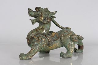 A Chinese Ancient-framing Fortune Bronze Vessel Statue 