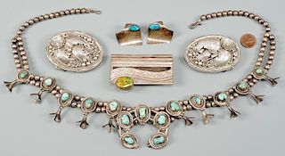 5 Native American Sterling Items