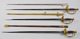 Three (3) Swords, 1 French and 2 American, 19th/early 20th c.