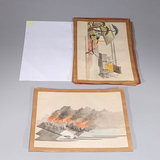 Group of Six Japanese Shijo Paintings