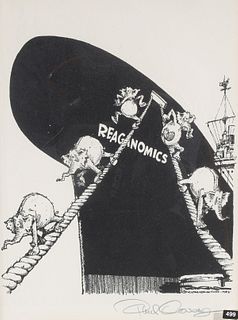 Collection of Six Political Cartoon by Paul Conrad
