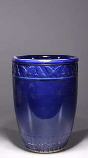 Chinese Blue Glazed Porcelain Planter
