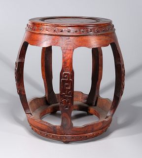 Chinese Carved Wood Stool