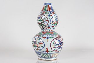 A Chinese Calabash-fortune Ancient-framing Porcelain Vase 