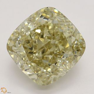 2.59 ct, Natural Fancy Brownish Yellow Even Color, VVS2, Cushion cut Diamond (GIA Graded), Appraised Value: $25,900 