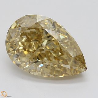 2.30 ct, Natural Fancy Brown Yellow Even Color, VVS1, Type IIa Pear cut Diamond (GIA Graded), Appraised Value: $38,700 
