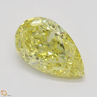 1.03 ct, Natural Fancy Intense Yellow Even Color, VS1, Pear cut Diamond (GIA Graded), Appraised Value: $29,100 