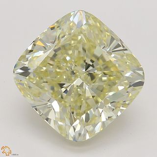 5.03 ct, Natural Fancy Light Brownish Yellow Even Color, VS1, Cushion cut Diamond (GIA Graded), Appraised Value: $87,900 