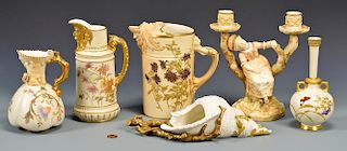 6 English Royal Worcester Porcelain Items