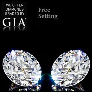 5.00 carat diamond pair Round cut Diamond GIA Graded 1) 2.50 ct, Color H, VVS1 2) 2.50 ct, Color H, VVS1 . Appraised Value: $157,400 