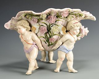 German Porcelain Centerpiece w/ shell