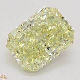 5.01 ct, Natural Fancy Yellow Even Color, SI1, Radiant cut Diamond (GIA Graded), Appraised Value: $207,300 