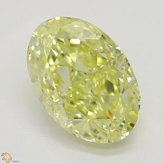 1.50 ct, Natural Fancy Intense Yellow Even Color, VS2, Oval cut Diamond (GIA Graded), Appraised Value: $48,700 