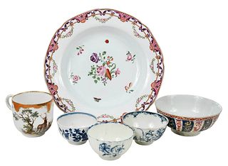 Six Pieces of British and Continental Porcelain
