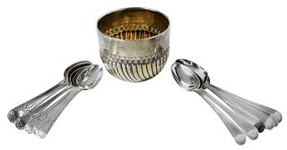 13 English Silver Table Items