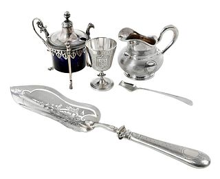 Six French Silver Table Items