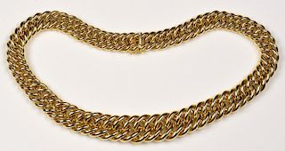 14K Gold Italian Link Necklace