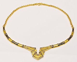 Chinese Modern 24K Gold Necklace