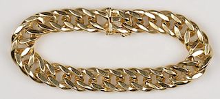 14k Link Bracelet, 52.6 grams
