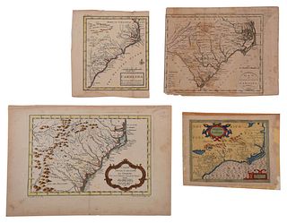 Four 17th and 18th Century Maps of the Southeast